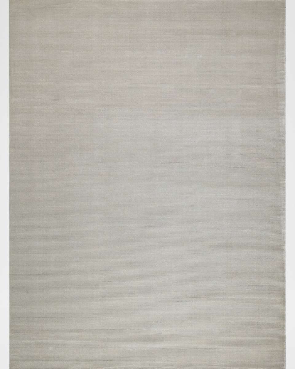 Pavia Hand-Loomed Silver Rug, 9' x 12'